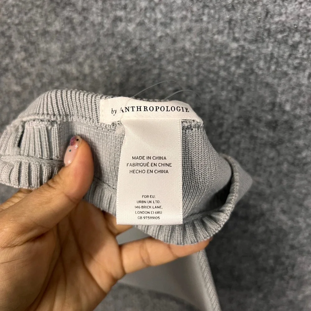 NEW Anthropologie Visor Womens OS Grey  Knit Sun Hat Stretch Headband